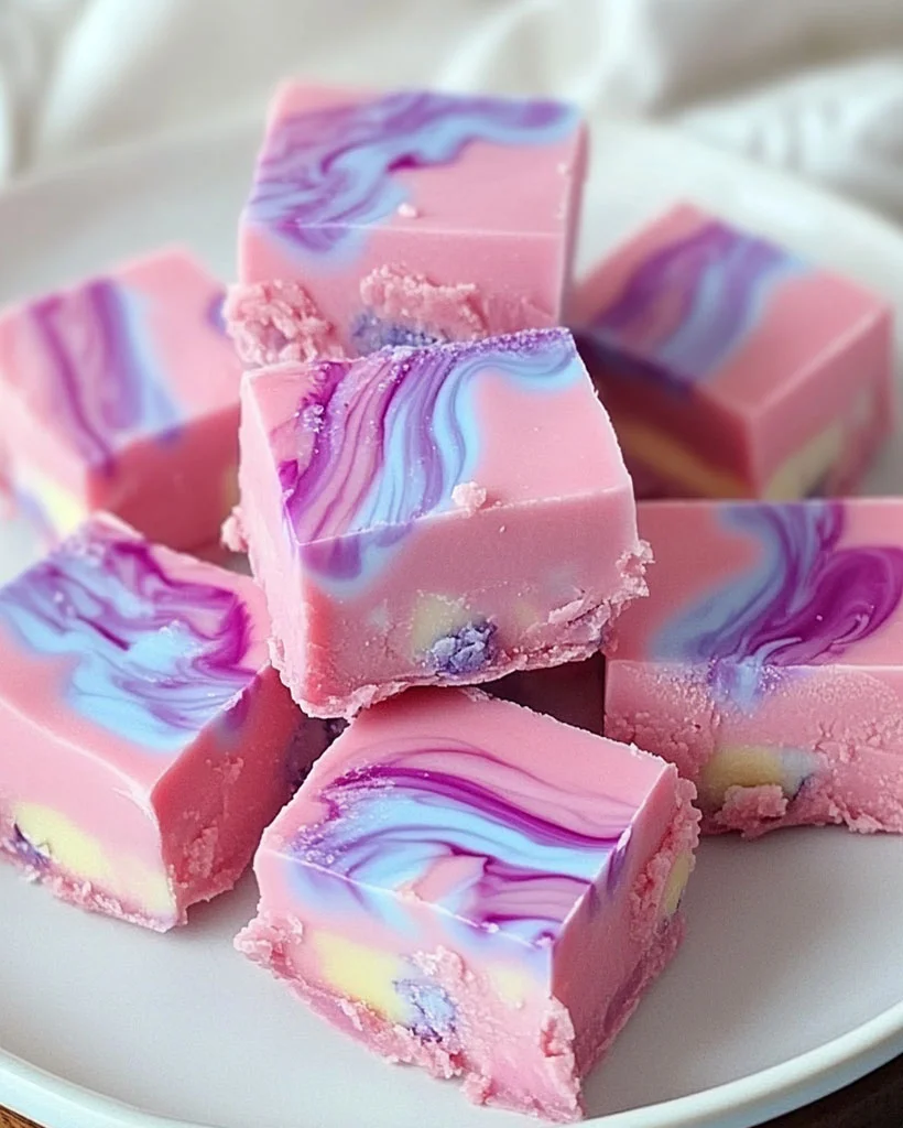 Cotton Candy Fudge Recipe – Easy No Bake Dessert