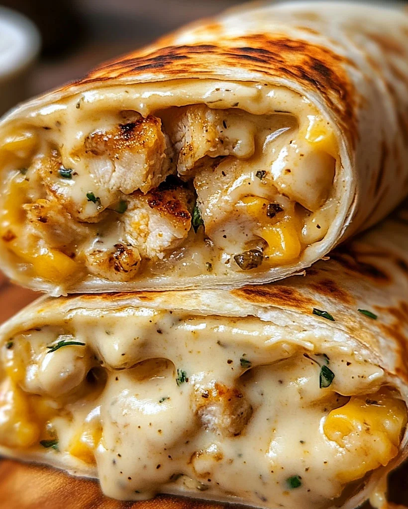 Cheesy Garlic Chicken Wraps – Easy & Delicious Meal