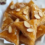 Honey Almond Baklava Triangles – Crispy Phyllo Pastry