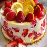 Strawberry Lemon No-Bake Cheesecake – Easy Dessert