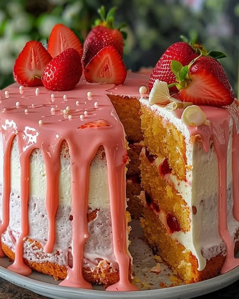 Strawberry Lemon Dream Cake – Moist Summer Dessert