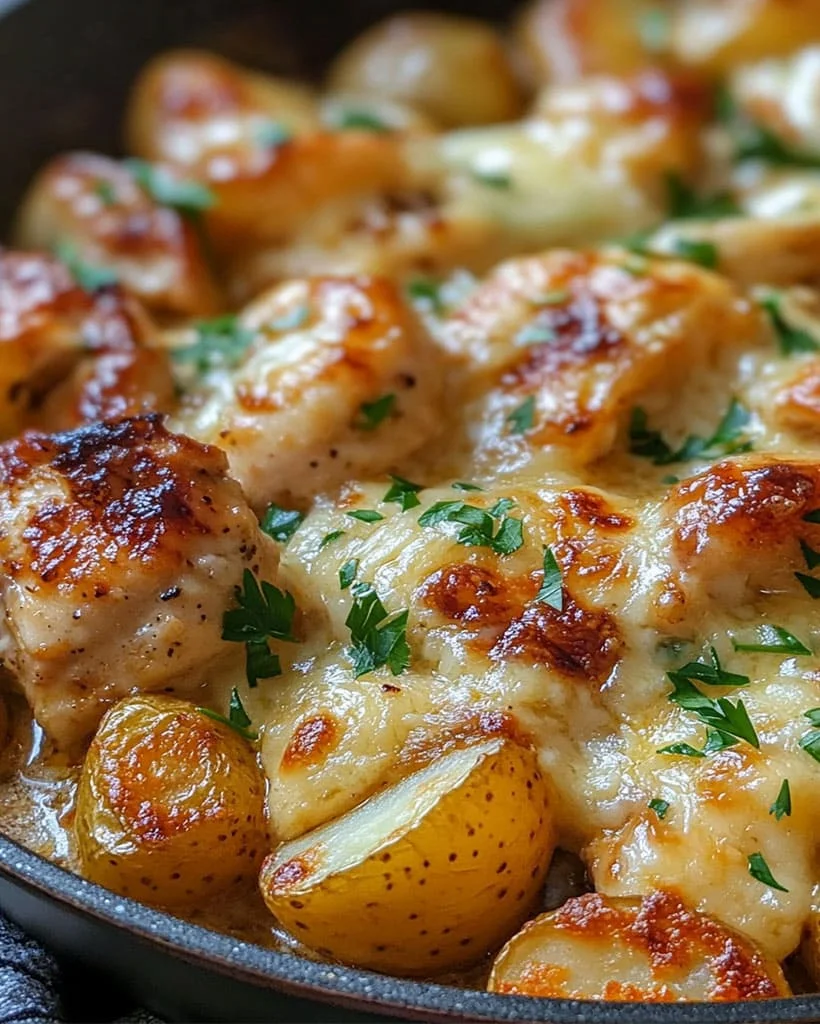 Garlic Parmesan Chicken and Potatoes - Easy One-Pan Dinner