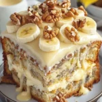 Banana Walnut Cream Cake – Moist Layered Dessert Treat