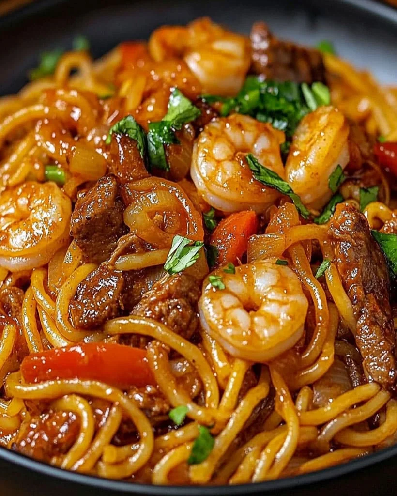 Spicy Shrimp and Beef Noodle Stir-Fry - Quick Dinner Recipe 84 Spicy Shrimp and Beef Noodle Stir-Fry - Quick Dinner Recipe