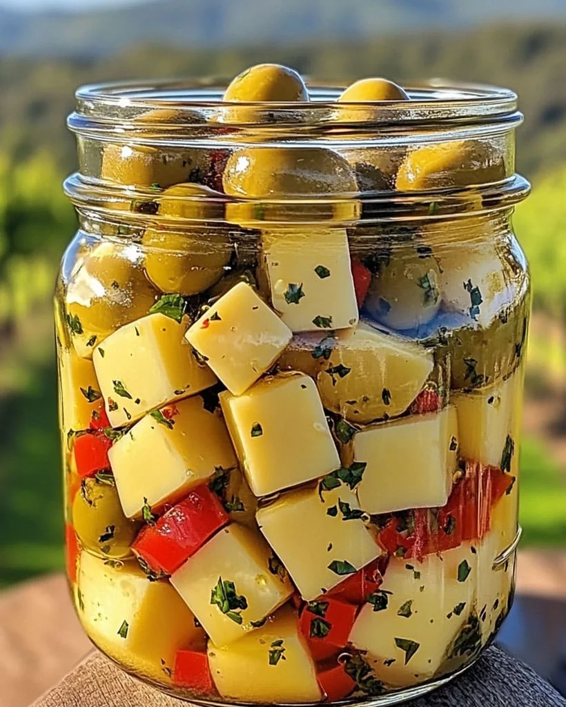 Mediterranean Marinated Cheese and Olive - Easy appetizer idea 60 Mediterranean Marinated Cheese and Olive - Easy appetizer idea