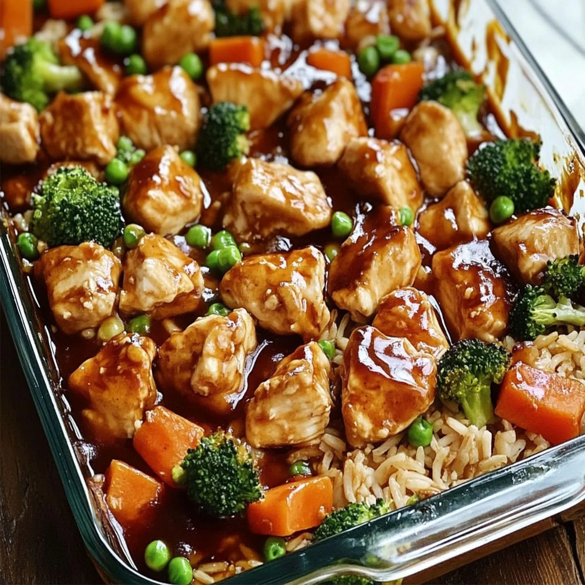 Teriyaki Chicken Casserole – Easy Family Dinner Idea 68 Traditional chicken casserole with teriyaki twist and fresh vegetables