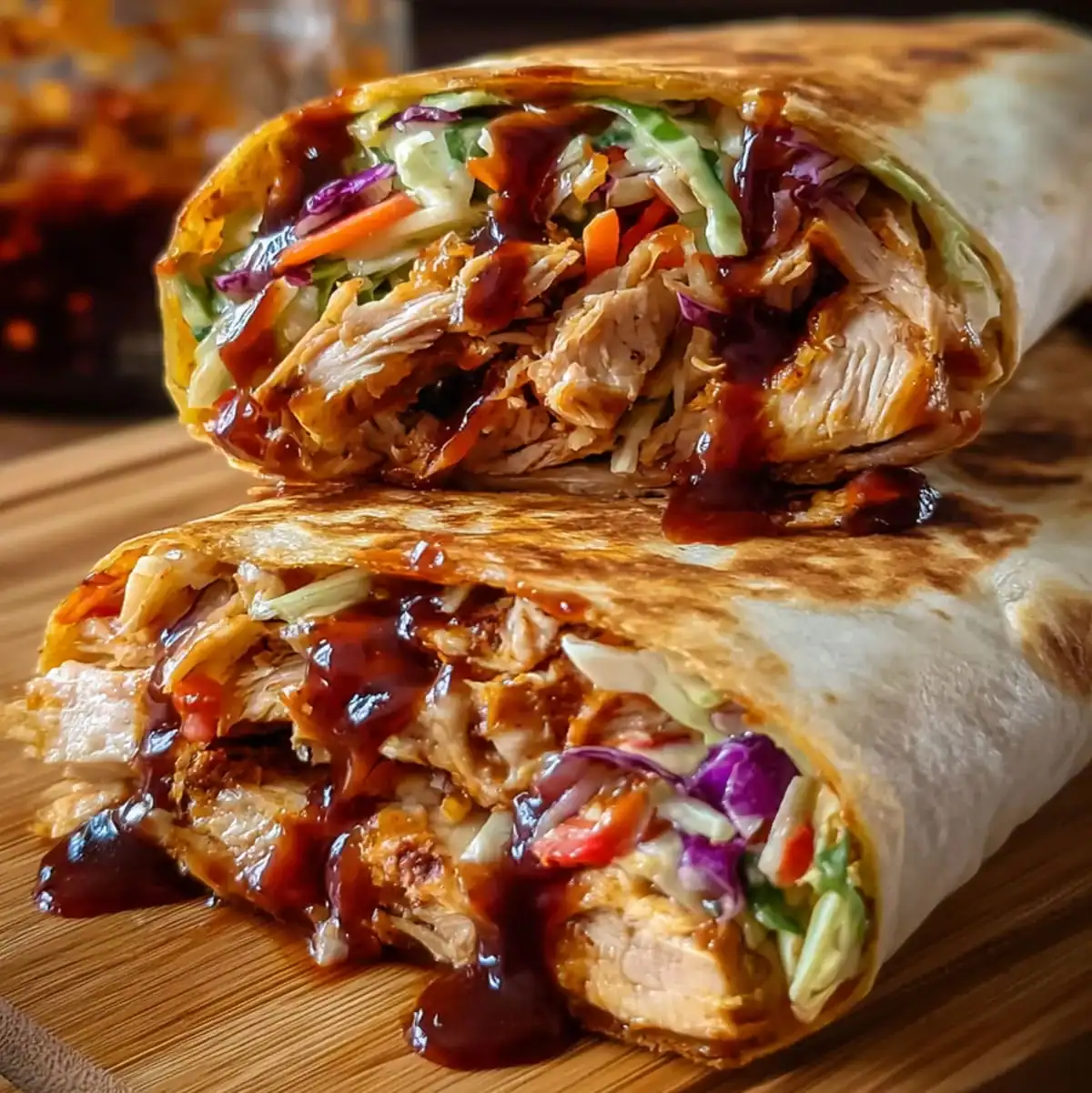 BBQ Chicken Coleslaw Wraps – Quick 15 Min Recipe 68 Healthy BBQ chicken and cabbage wraps for meal prep
