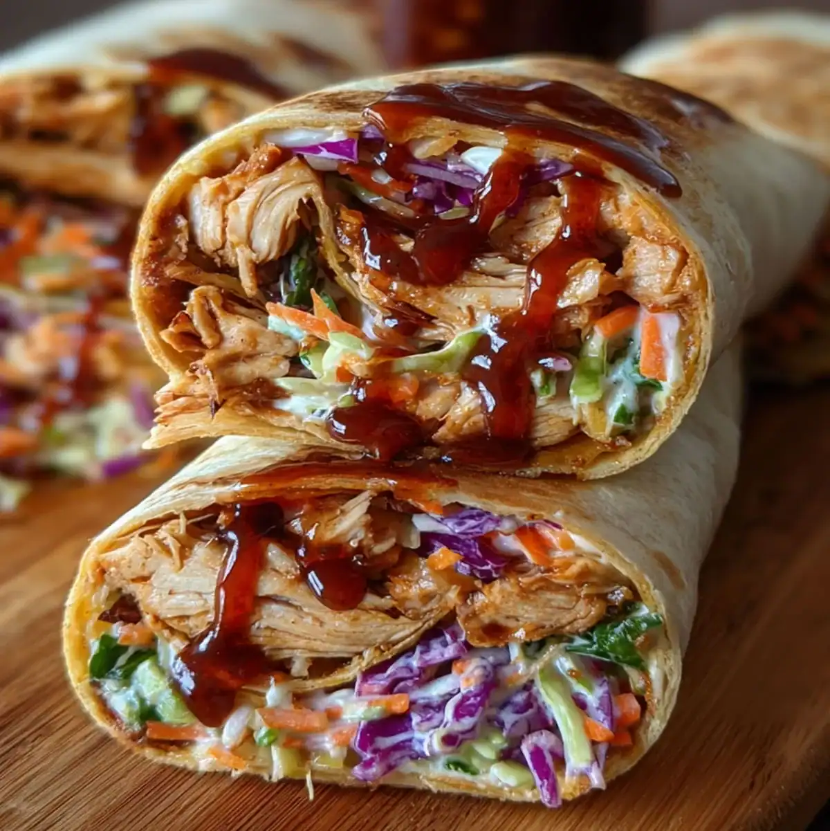 BBQ Chicken Coleslaw Wraps – Quick 15 Min Recipe 66 15-minute BBQ chicken tortilla wraps with homemade slaw