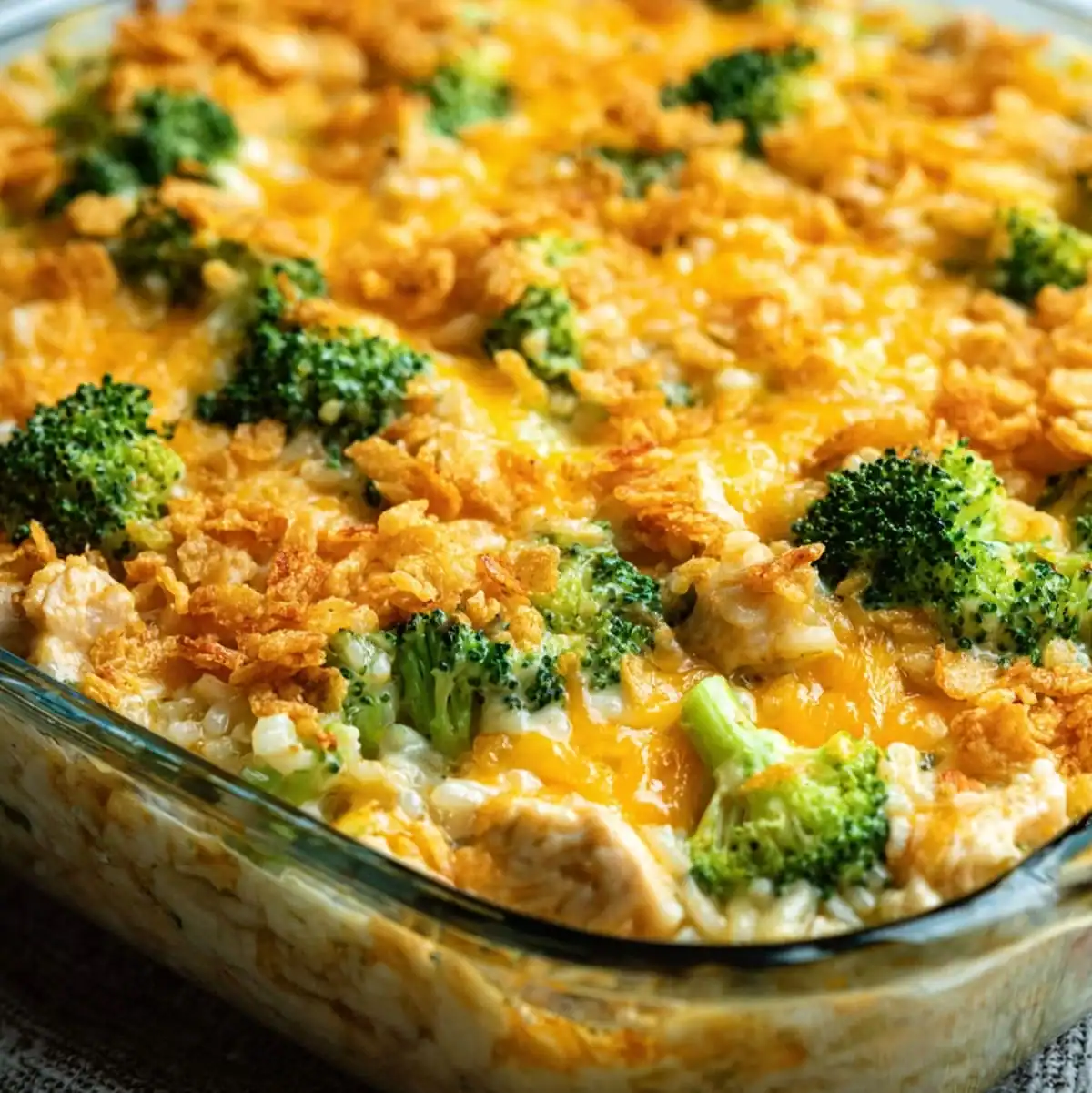 Best Cheesy Chicken Broccoli Rice Casserole 56 Healthy chicken broccoli rice casserole with fresh broccoli and brown rice.