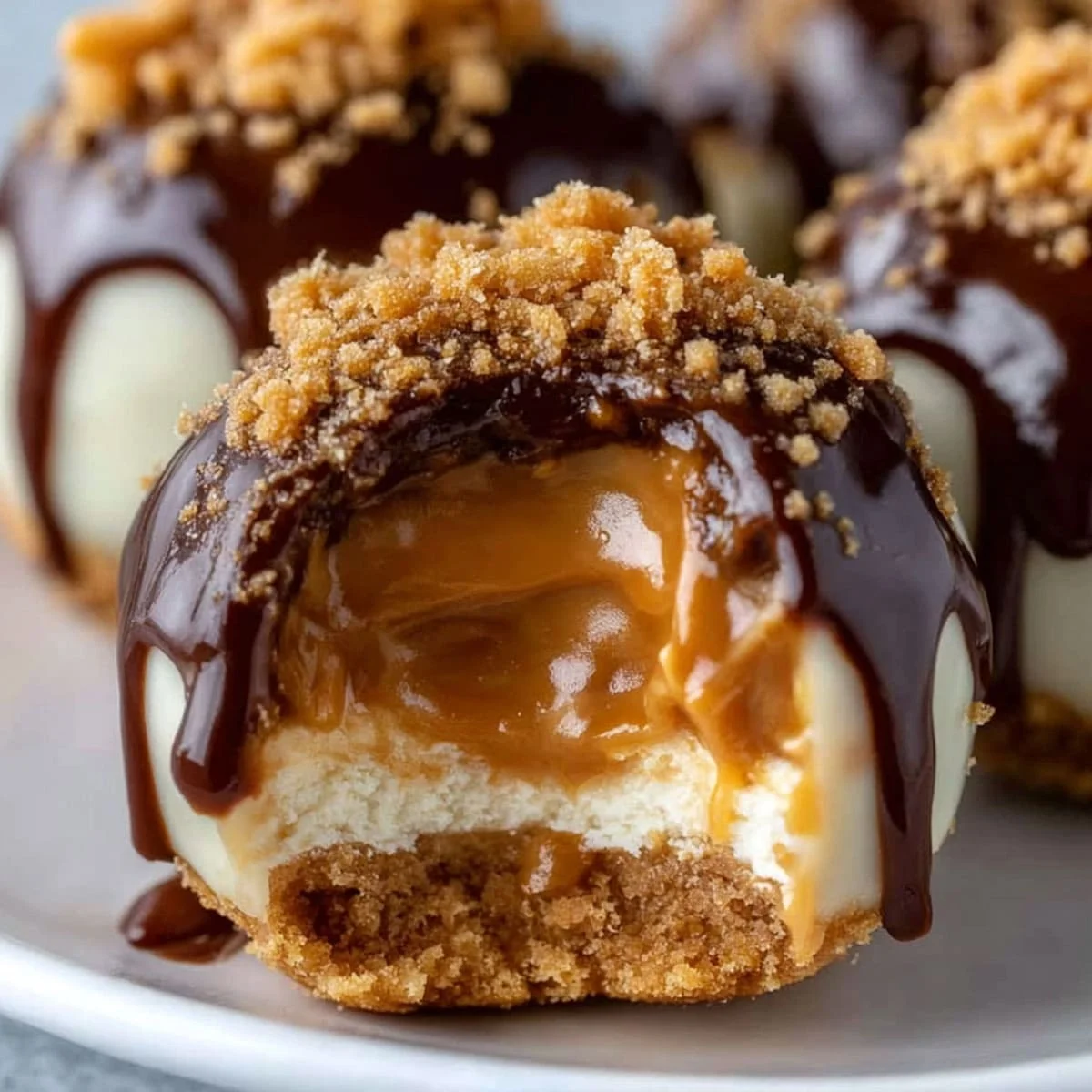 Festive no bake peanut butter cheesecake balls topped with sprinkles for holiday dessert trays