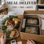 Meal prep and meal delivery compared side by side with cost time and waste headline